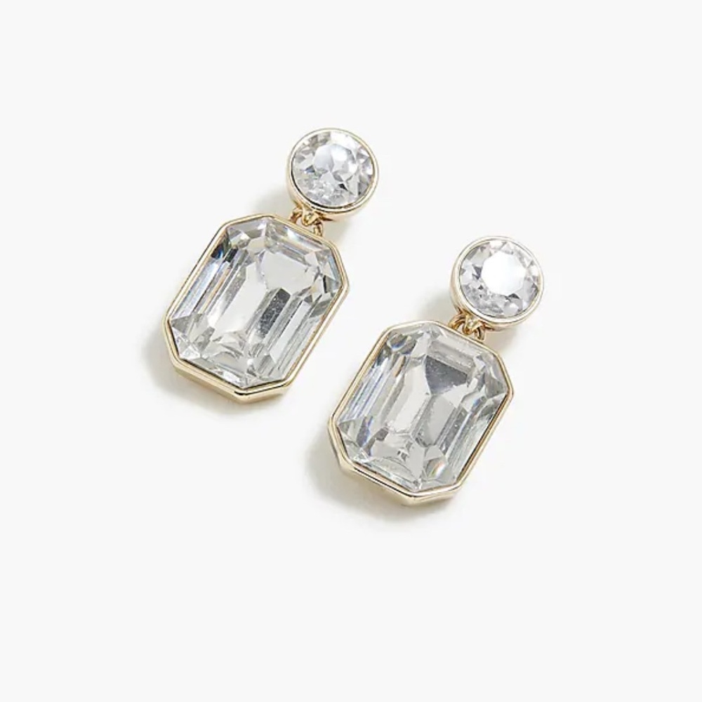 Elegant Gold Crystal Earrings